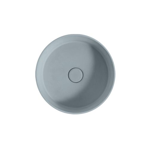 'Sol' Round Concrete Basin 390mm Duck Egg Grey