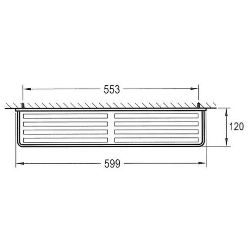 Cubic Long Bathroom Shelf 600mm