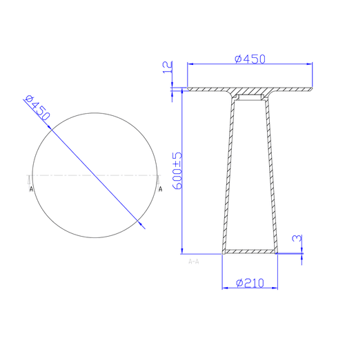 iStone Bath Table 450mm