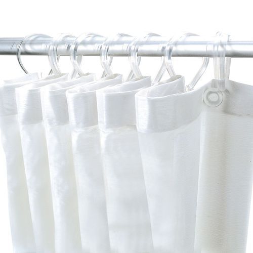 White PVC Shower Curtain - 1200 x 1800