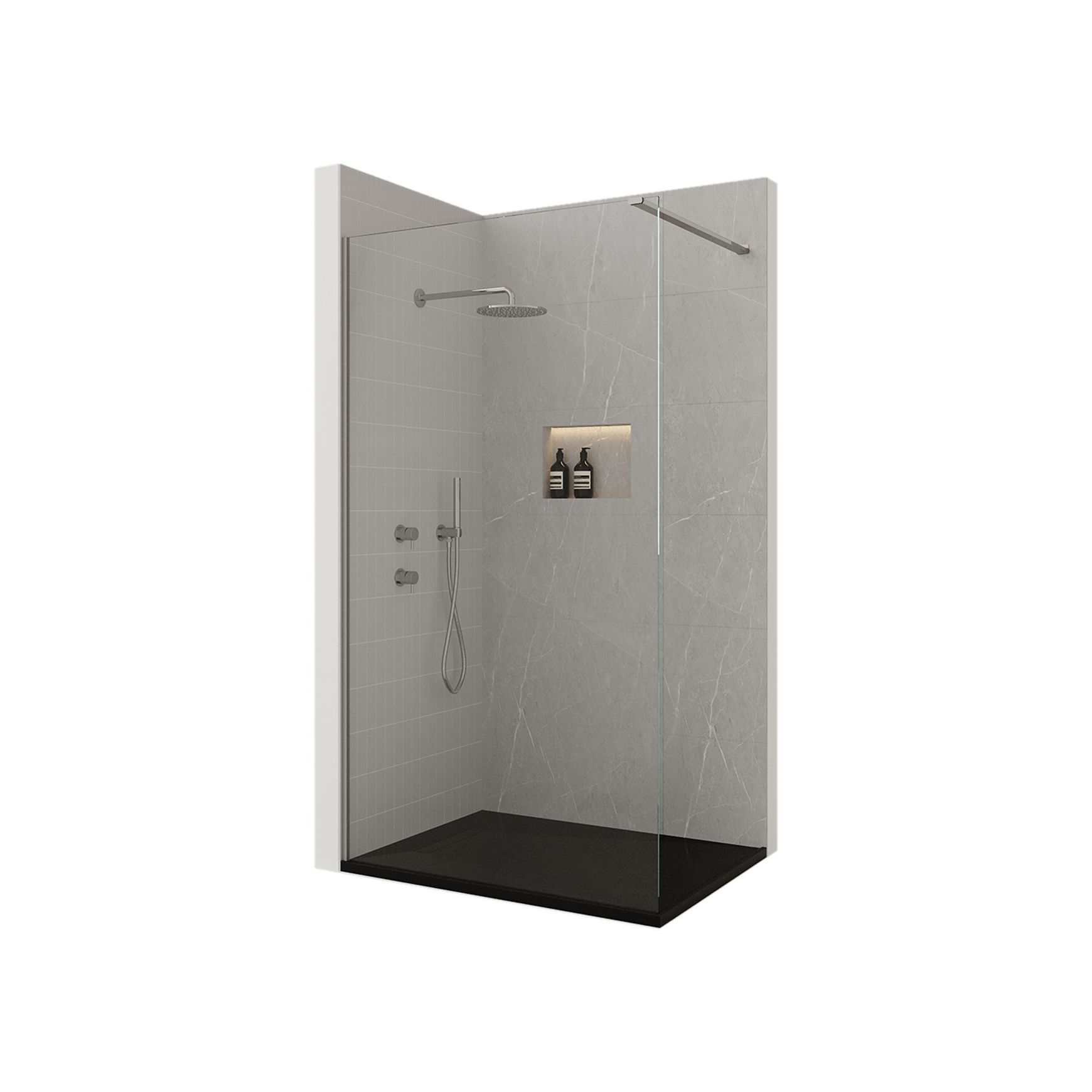 Ebony & Ivory Stone Shower