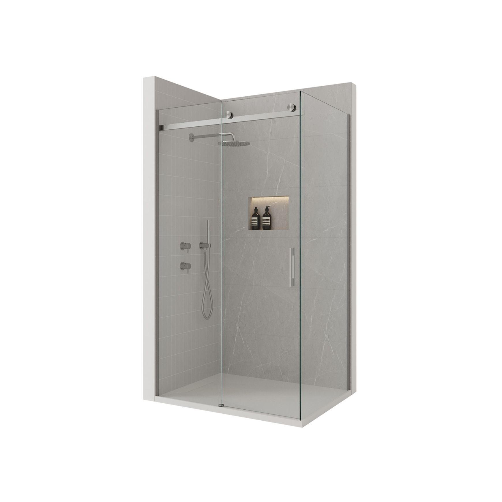 Ebony & Ivory Stone Shower