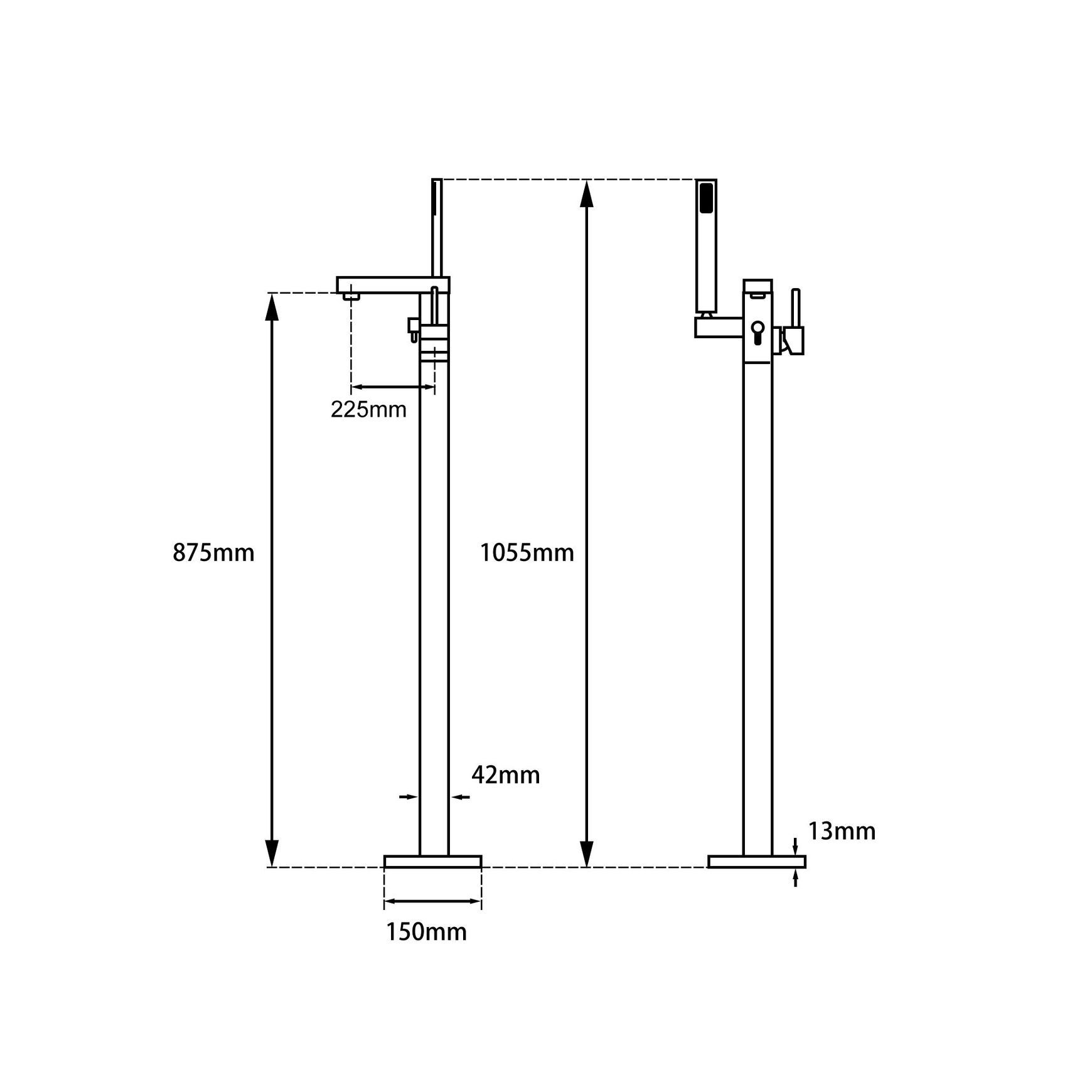 Square Freestanding Bath Mixer GM0117.BS