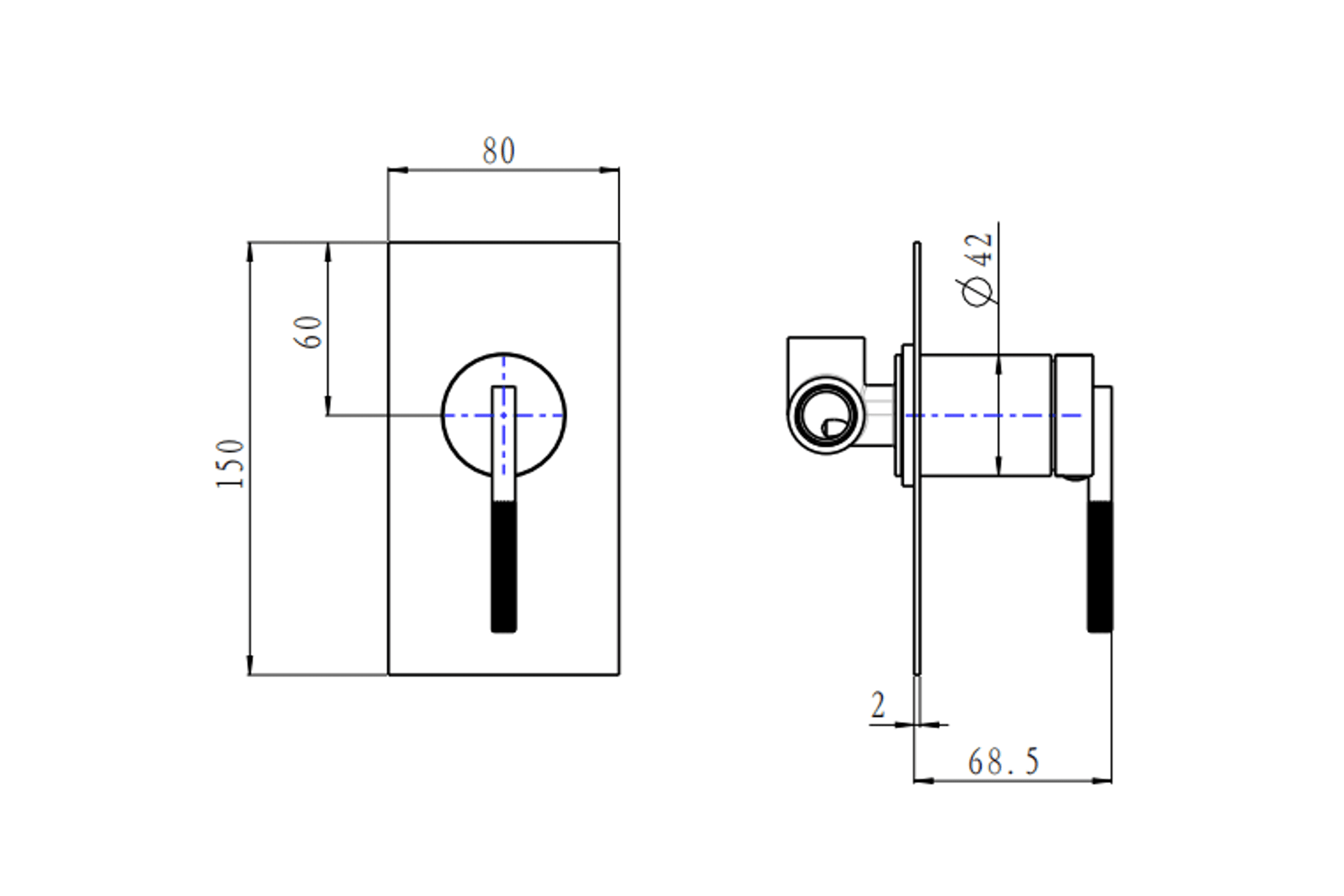 Caddence Wall Mixer Brushed Brass