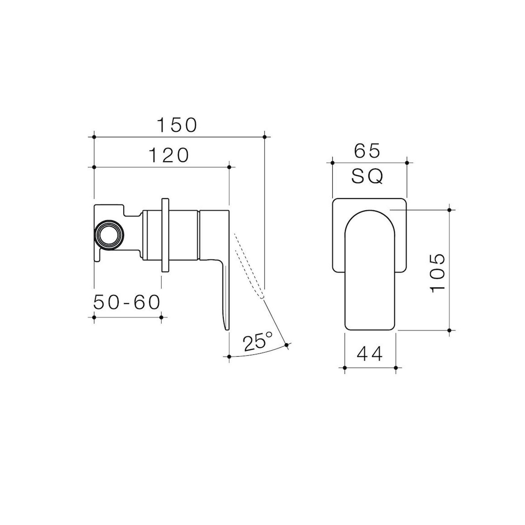 Urbane II Bath/Shower Mixer Square Cover Plate