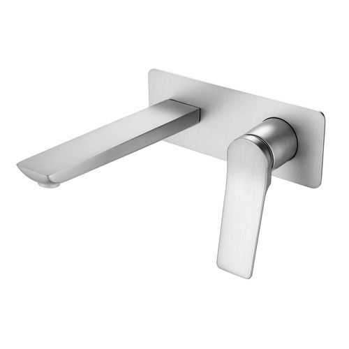 Rushy Wall Mixer with Spout Brushed Nickel