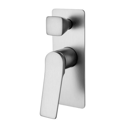 Rushy Wall Mixer With Diverter Brushed Nickel