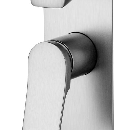 Rushy Wall Mixer With Diverter Brushed Nickel