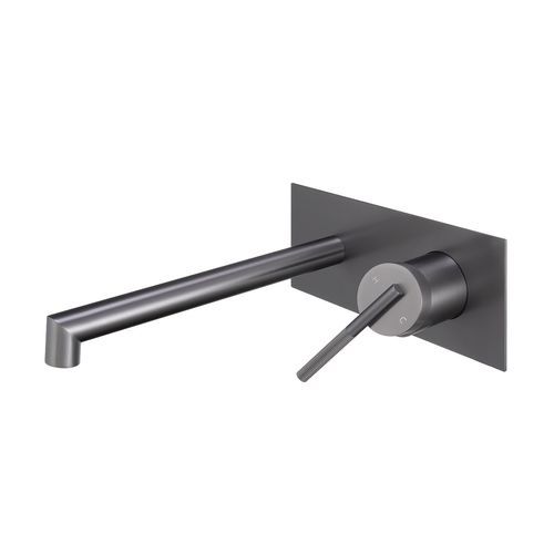 Caddence Wall Mixer with Spout Gun Metal Grey