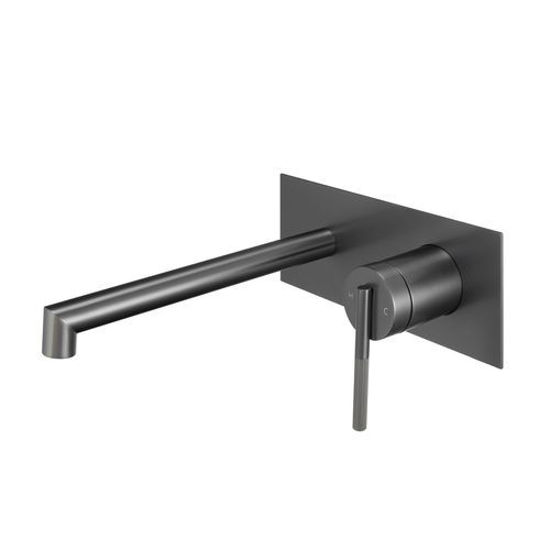 Caddence Wall Mixer with Spout Gun Metal Grey