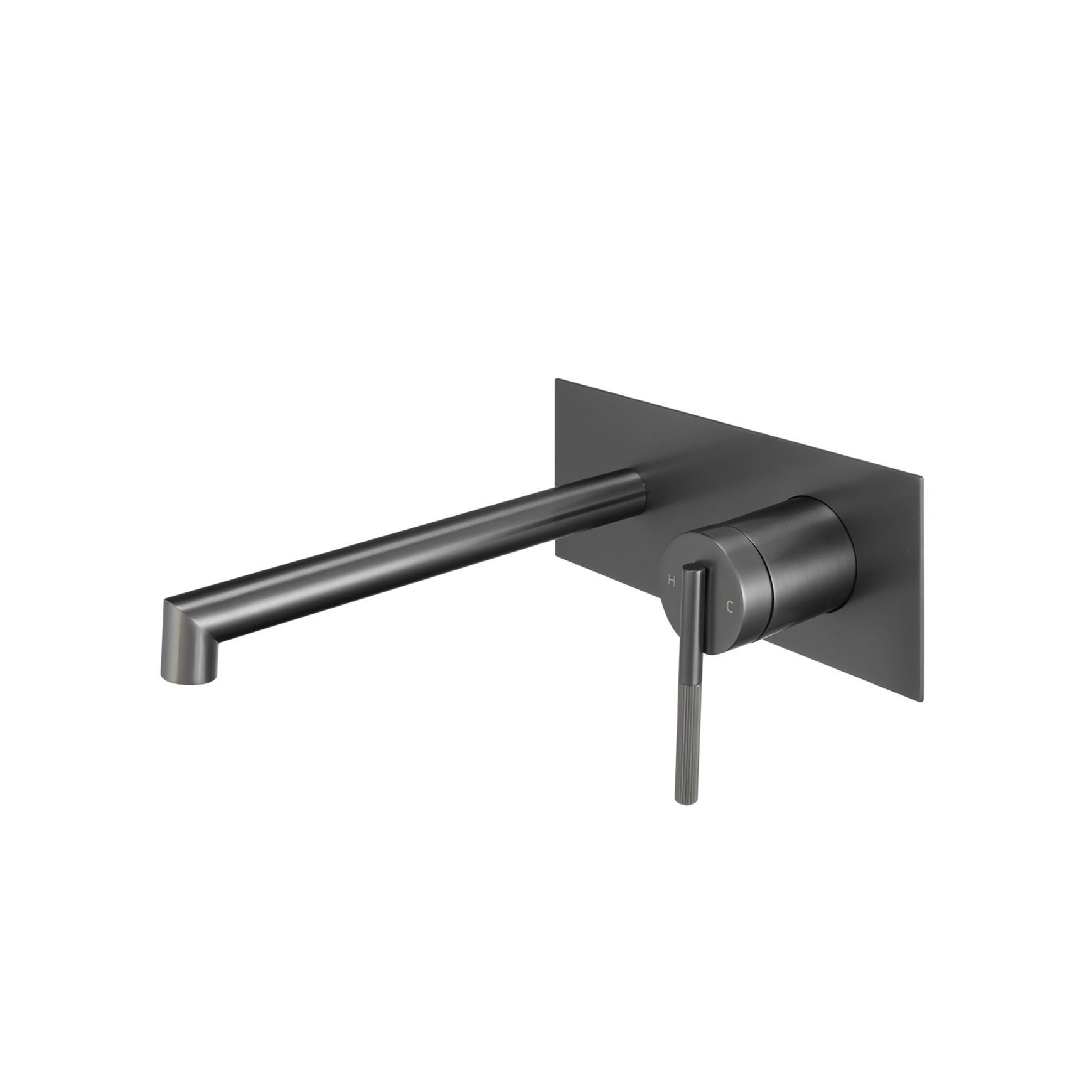 Caddence Wall Mixer with Spout Gun Metal Grey