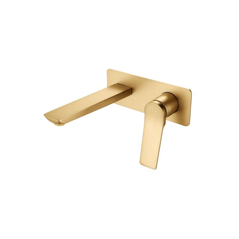 Rushy Wall Mixer with Spout Brushed Brass