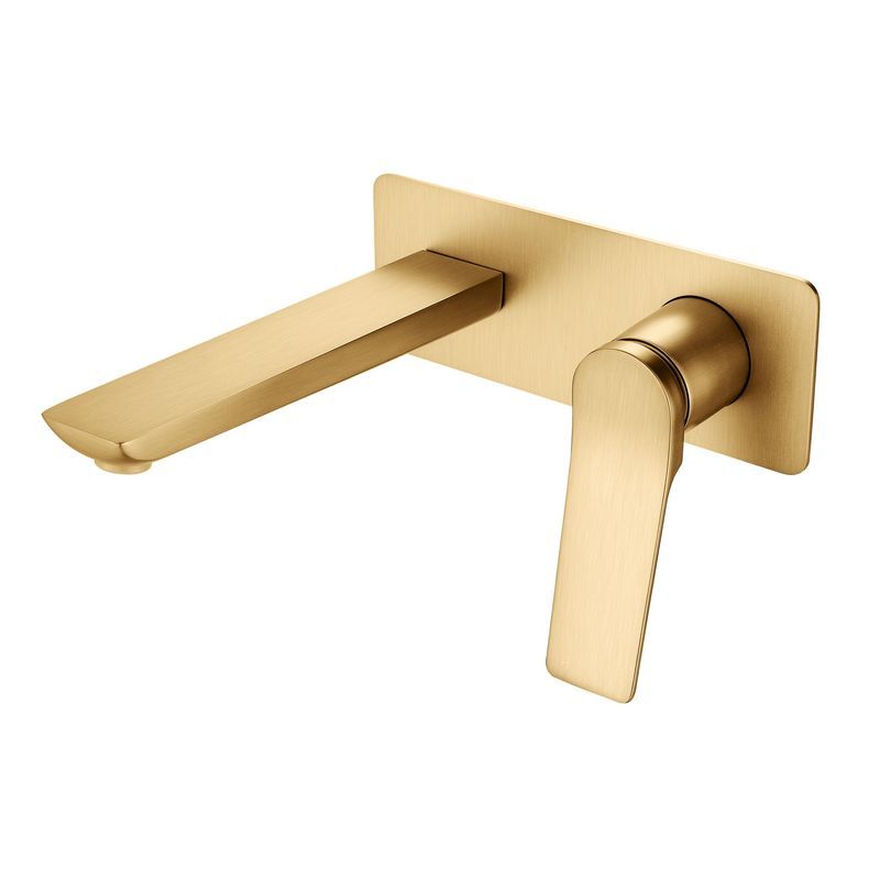 Rushy Wall Mixer with Spout Brushed Brass