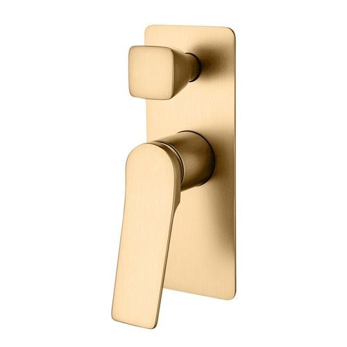 Rushy Wall Mixer With Diverter Brushed Brass