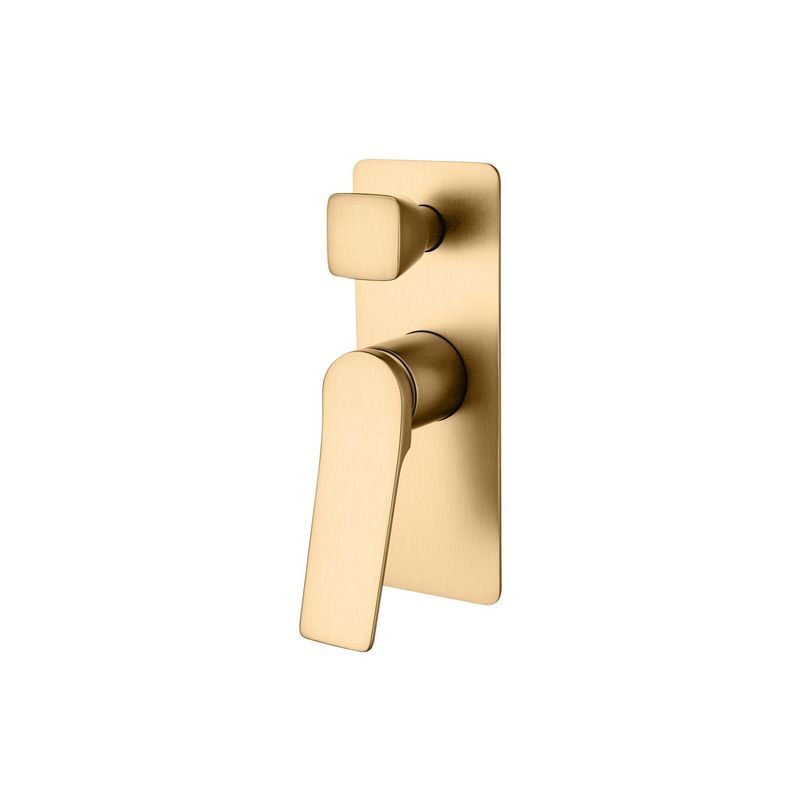 Rushy Wall Mixer With Diverter Brushed Brass