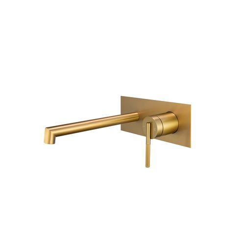 Caddence Wall Mixer with Spout Brushed Brass