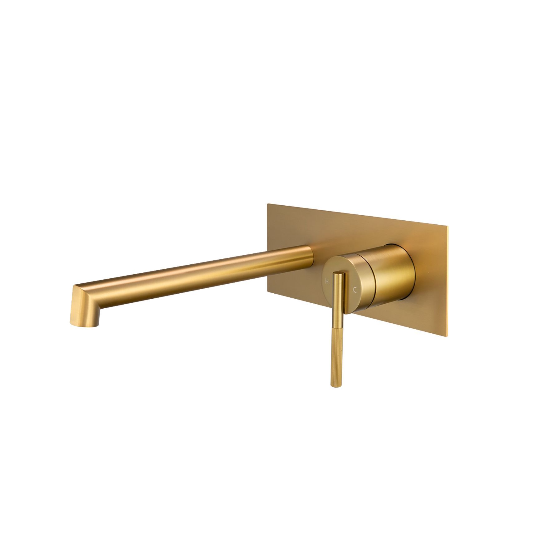 Caddence Wall Mixer with Spout Brushed Brass