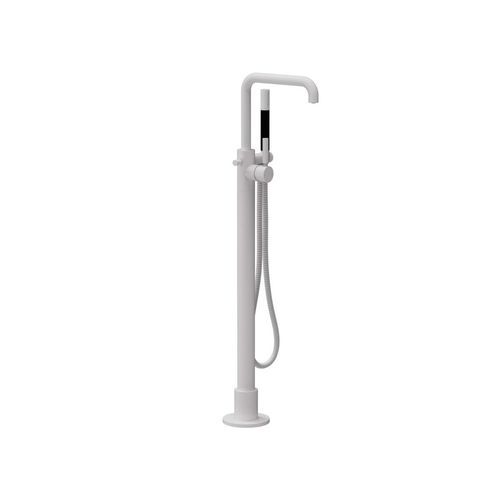 Buddy Pro Square Floor Mount Bath Filler W Handshower