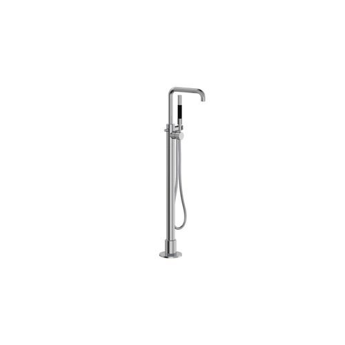 Buddy Pro Square Floor Mount Bath Filler W Handshower