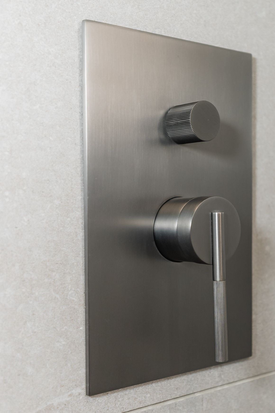 Caddence Wall Mixer with Diverter Gun Metal Grey