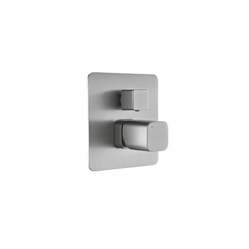 Cube Shower Divert Mixer Brushed Nickel