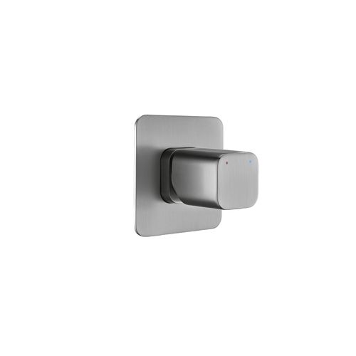 Cube Round Shower/Bath Mixer Brushed Nickel