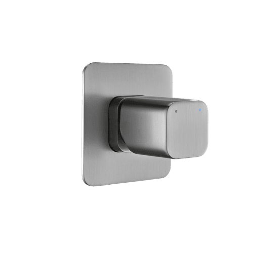 Cube Round Shower/Bath Mixer Brushed Nickel