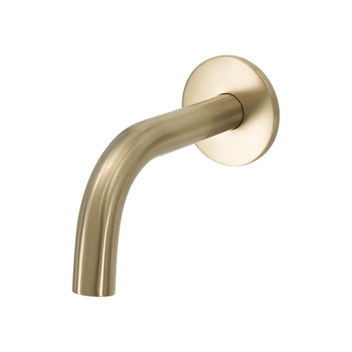 Scarab Wall Mounted Short Bath Spout Brushed Gold