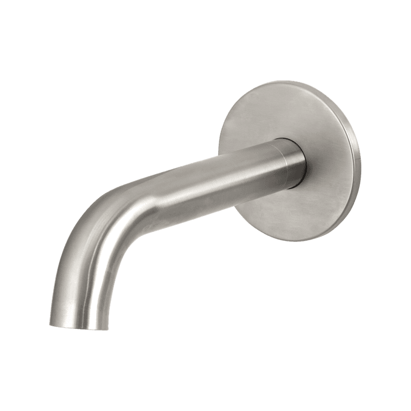 Urban Wall Mounted Short Bath Spout Brushed Stainless