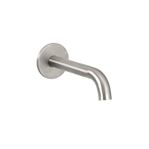 Urban Curved Wall Mounted Bath Spout Brushed Stainless