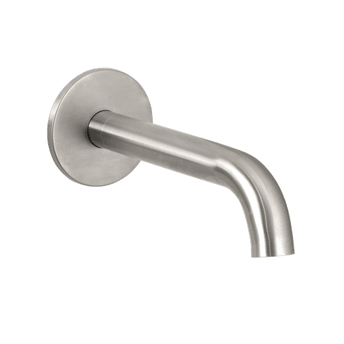 Urban Curved Wall Mounted Bath Spout Brushed Stainless
