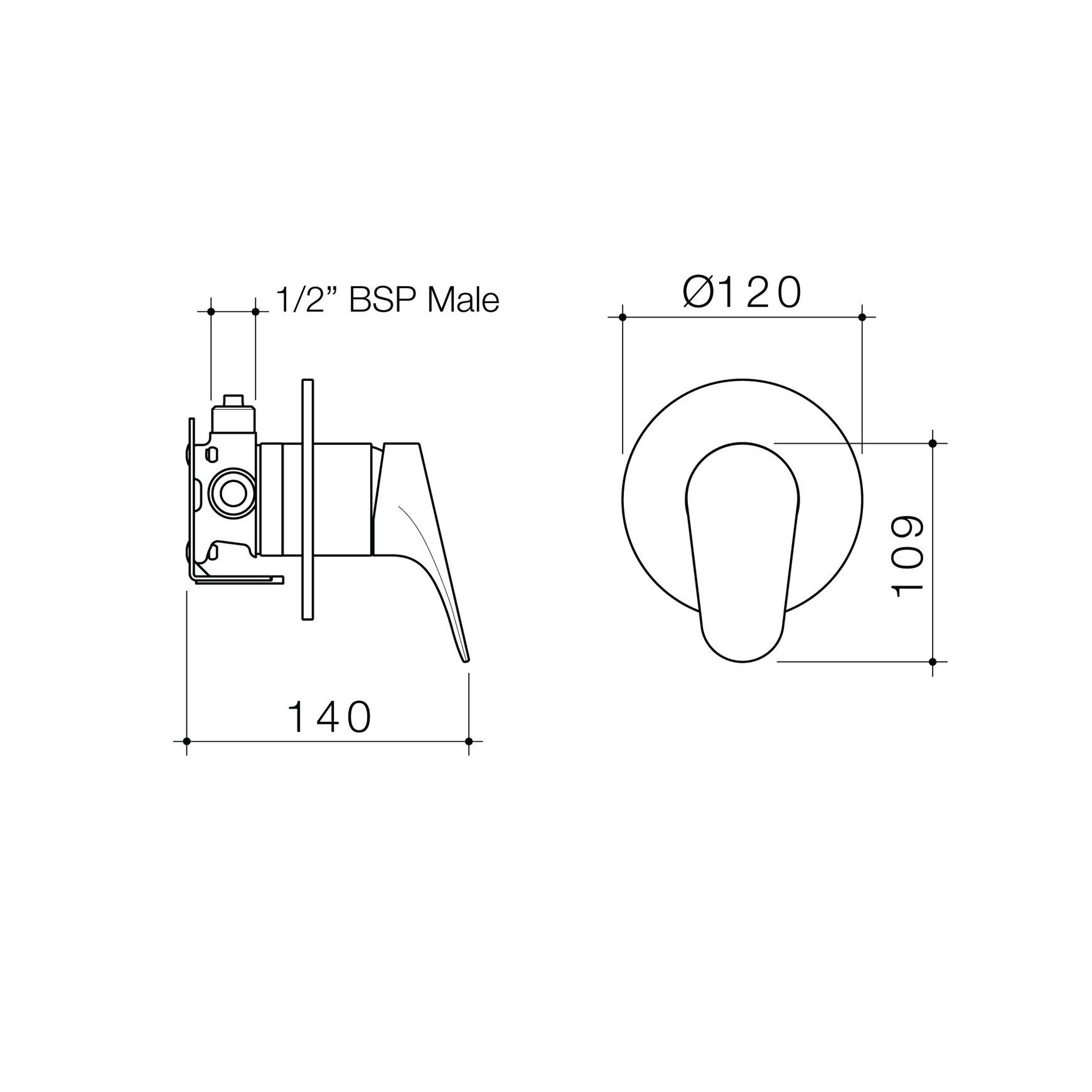 Maku MK2 Shower Mixer with Fastflow II