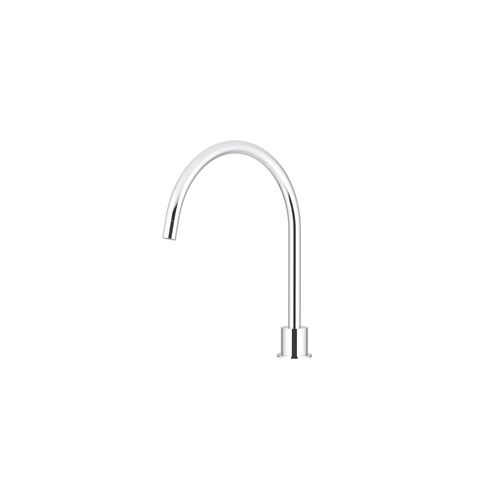 Meir Polished Chrome Gooseneck High-Rise Swivel Spout