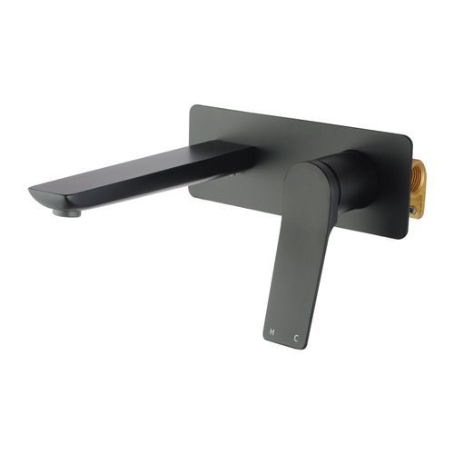Rushy Wall Mixer with Spout Matte Black