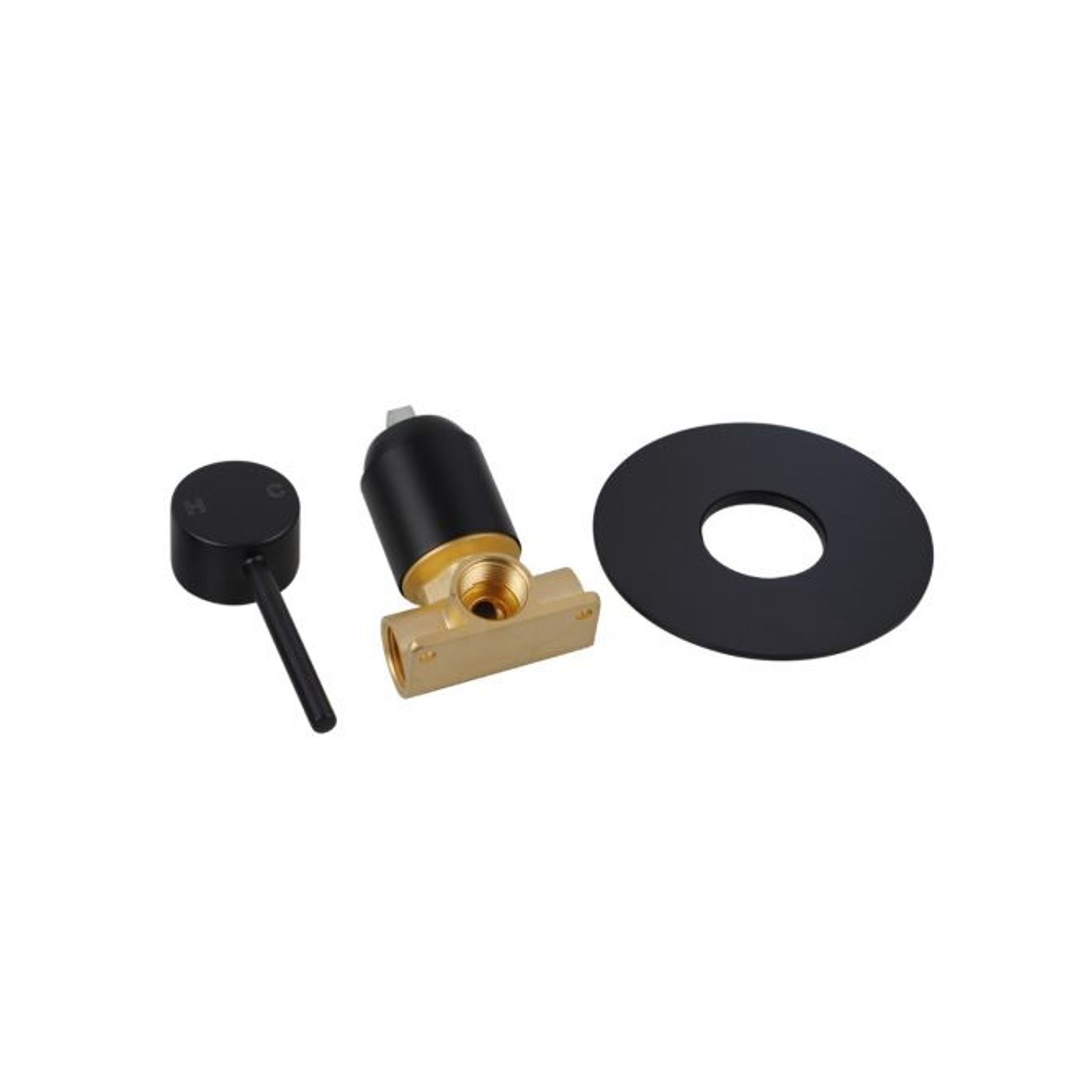 Lucid Pin Wall Mixer Matte Black