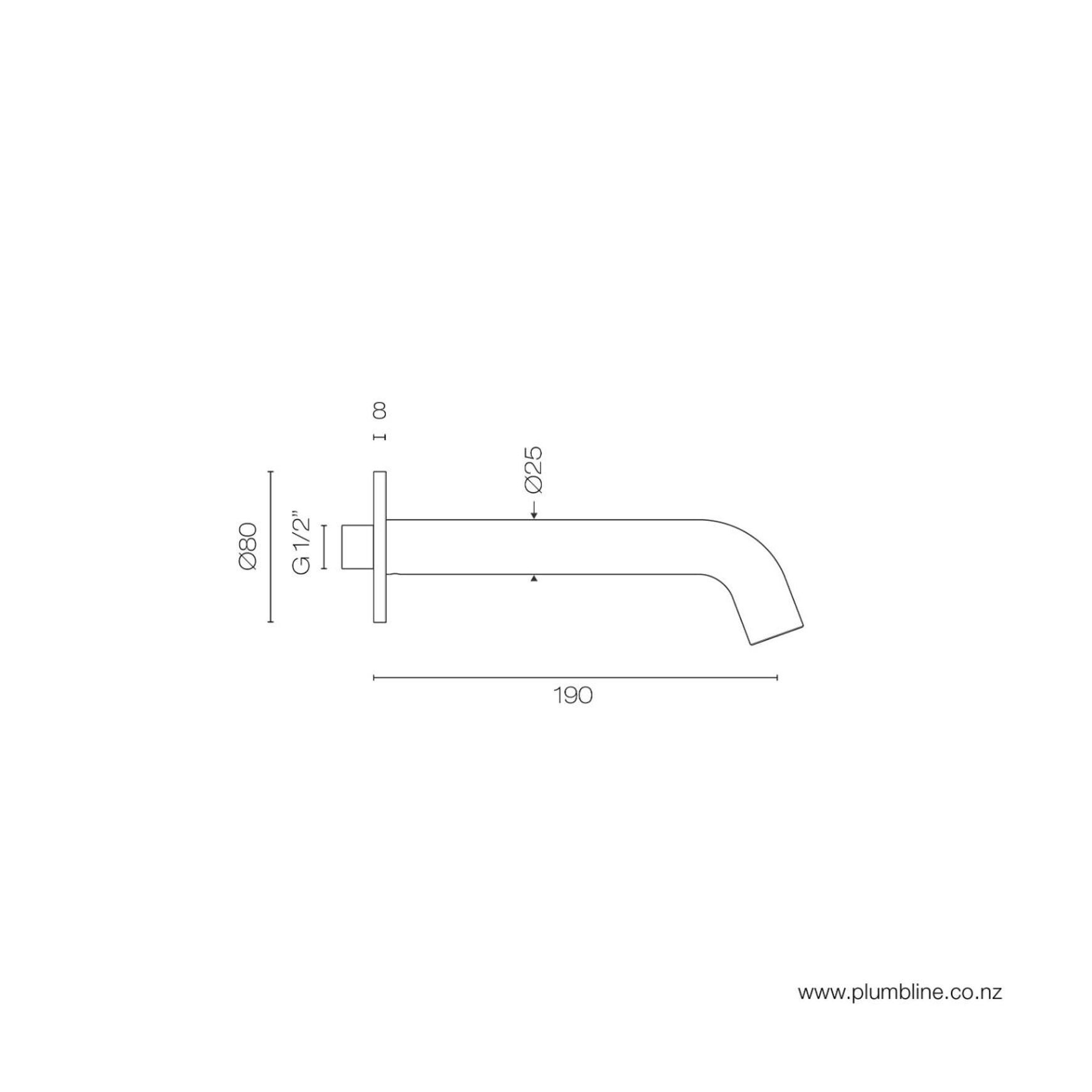Swiss Wall Mount Bath Spout