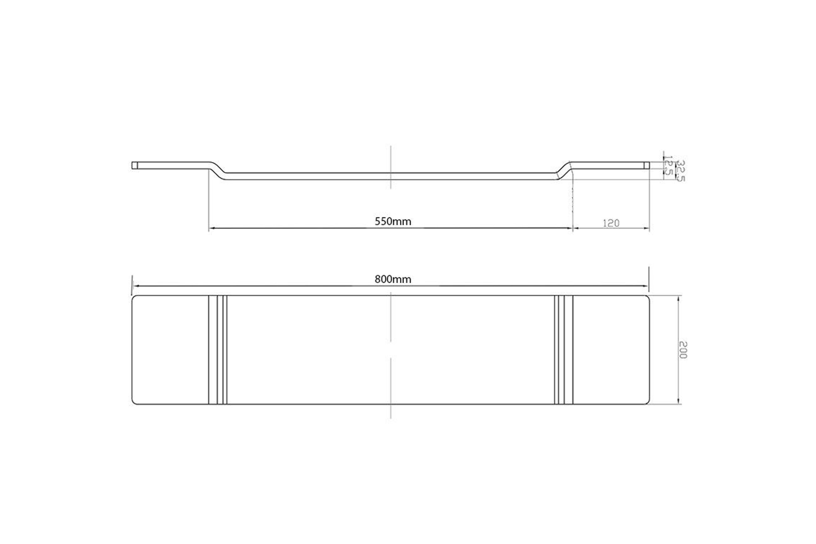 iStone 800mm Bath Tray Matte White