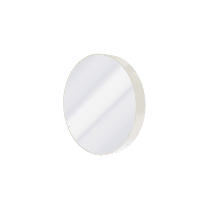 Kzoao 900mm Round Mirror Cabinet Satin White