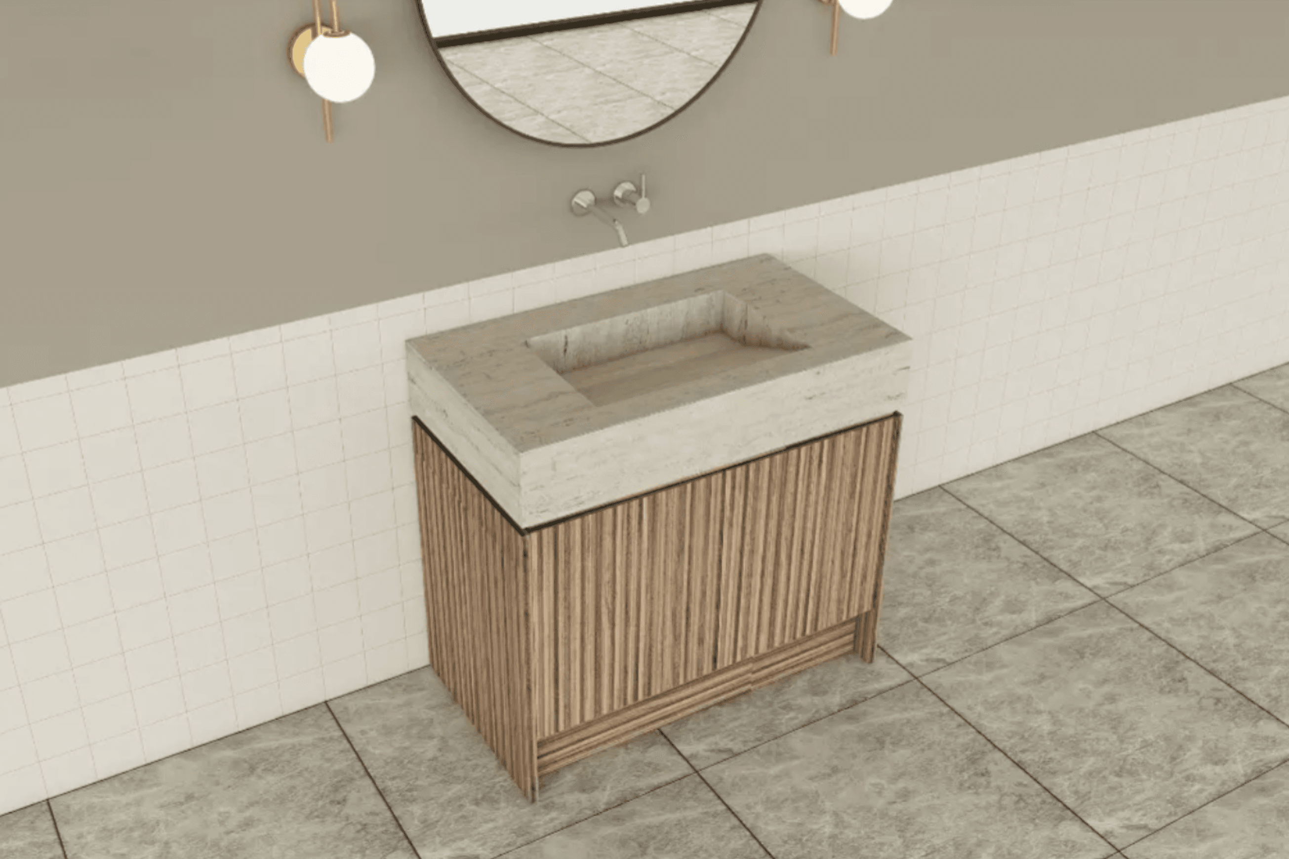 TERRA Vanity | Floor-standing with doors W910mm