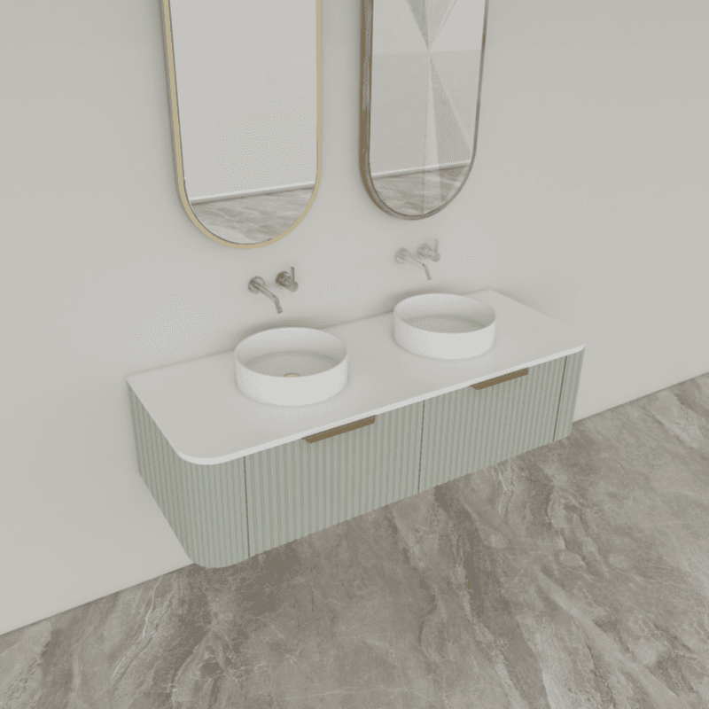 ESTATE 90 Vanity | Wall-hung with 2 basins 1500