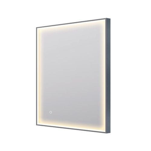 Eclipse Rectangle Gun Metal LED Framed Mirror Demister