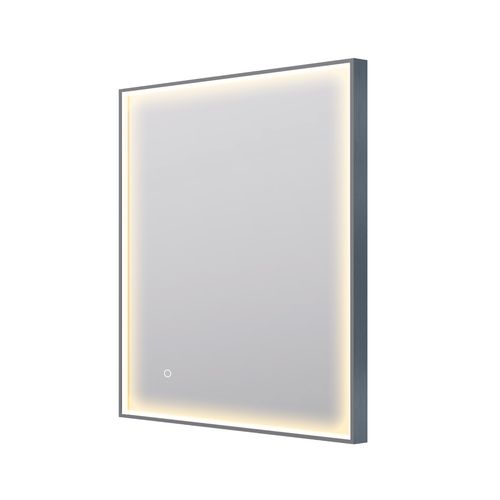 Eclipse Rectangle Gun Metal LED Framed Mirror Demister