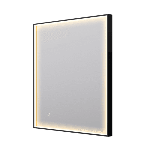 Eclipse Rectangle Black LED Framed Mirror with Demister