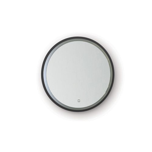 Broadway Round Black Frame LED Mirror