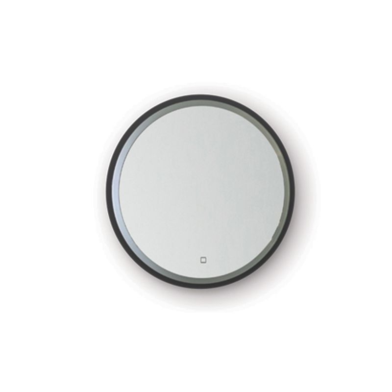 Broadway Round Black Frame LED Mirror