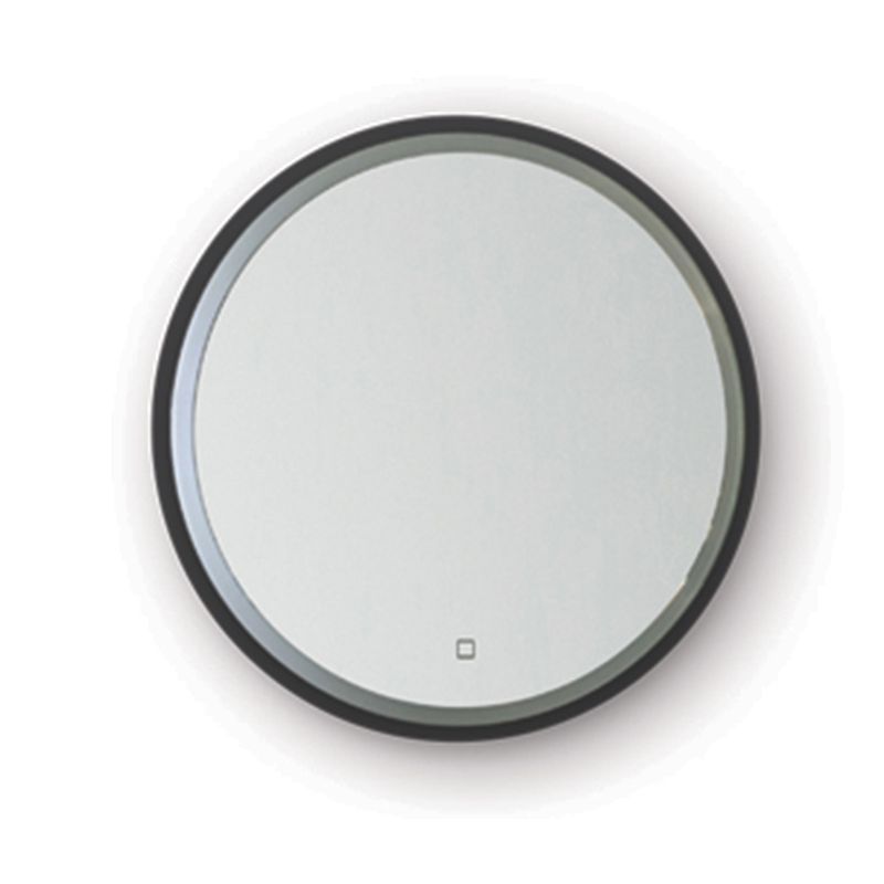 Broadway Round Black Frame LED Mirror