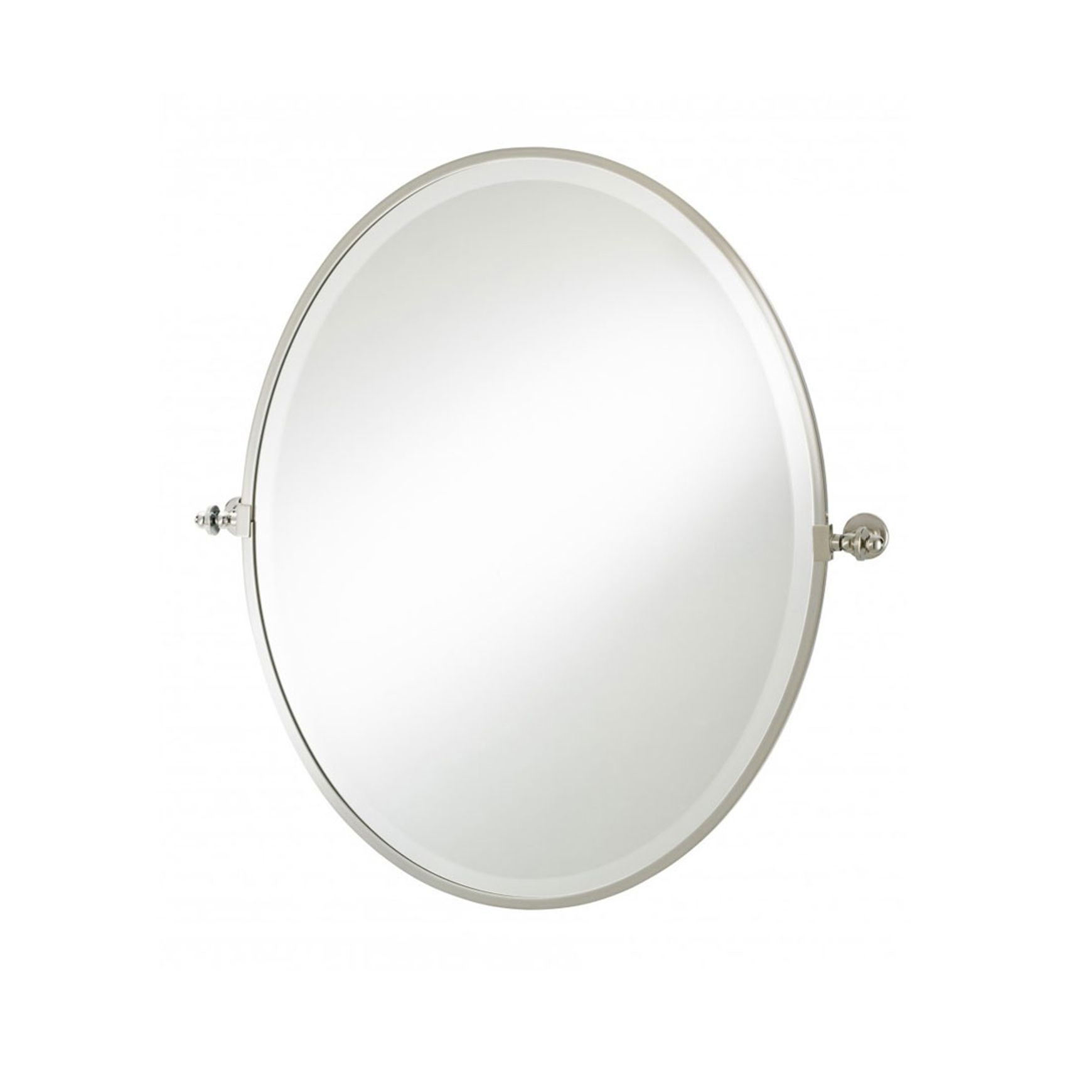Hawthorn Hill - Oval Tilting Bathroom Mirror With Metal Frame 760H x 620W