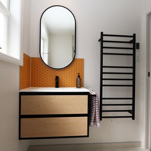 Code Oval Black Mirror Cabinet