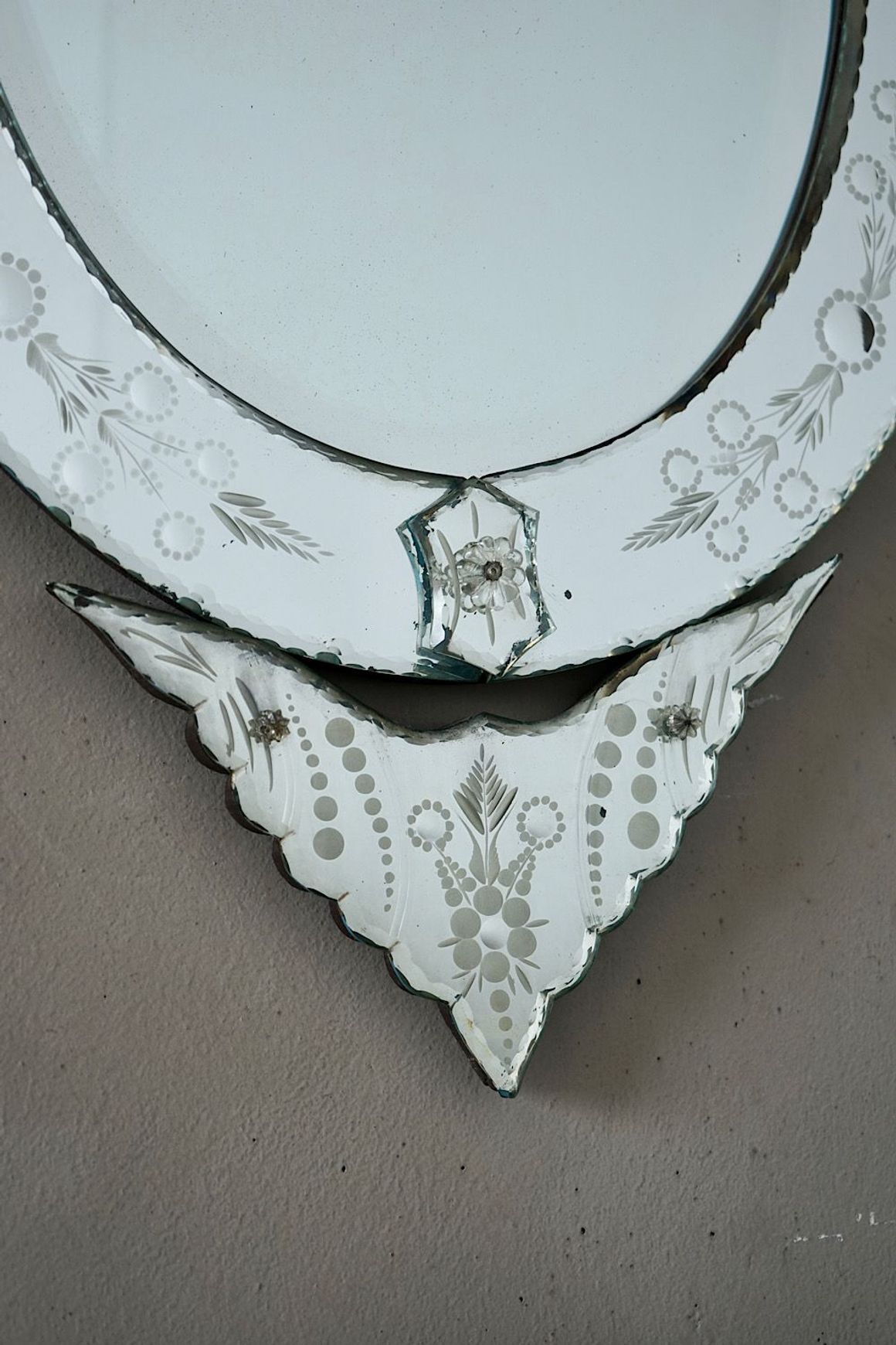 Vintage Venetian Oval Mirror