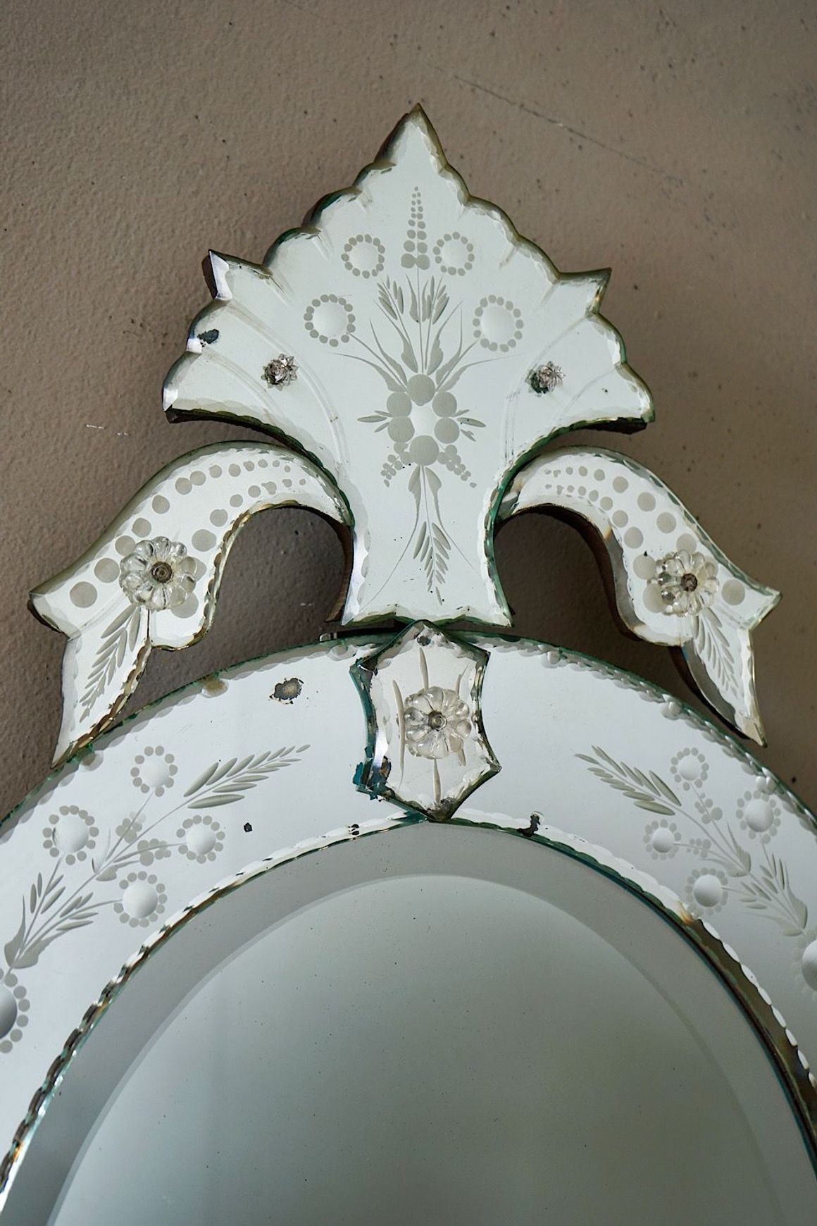 Vintage Venetian Oval Mirror